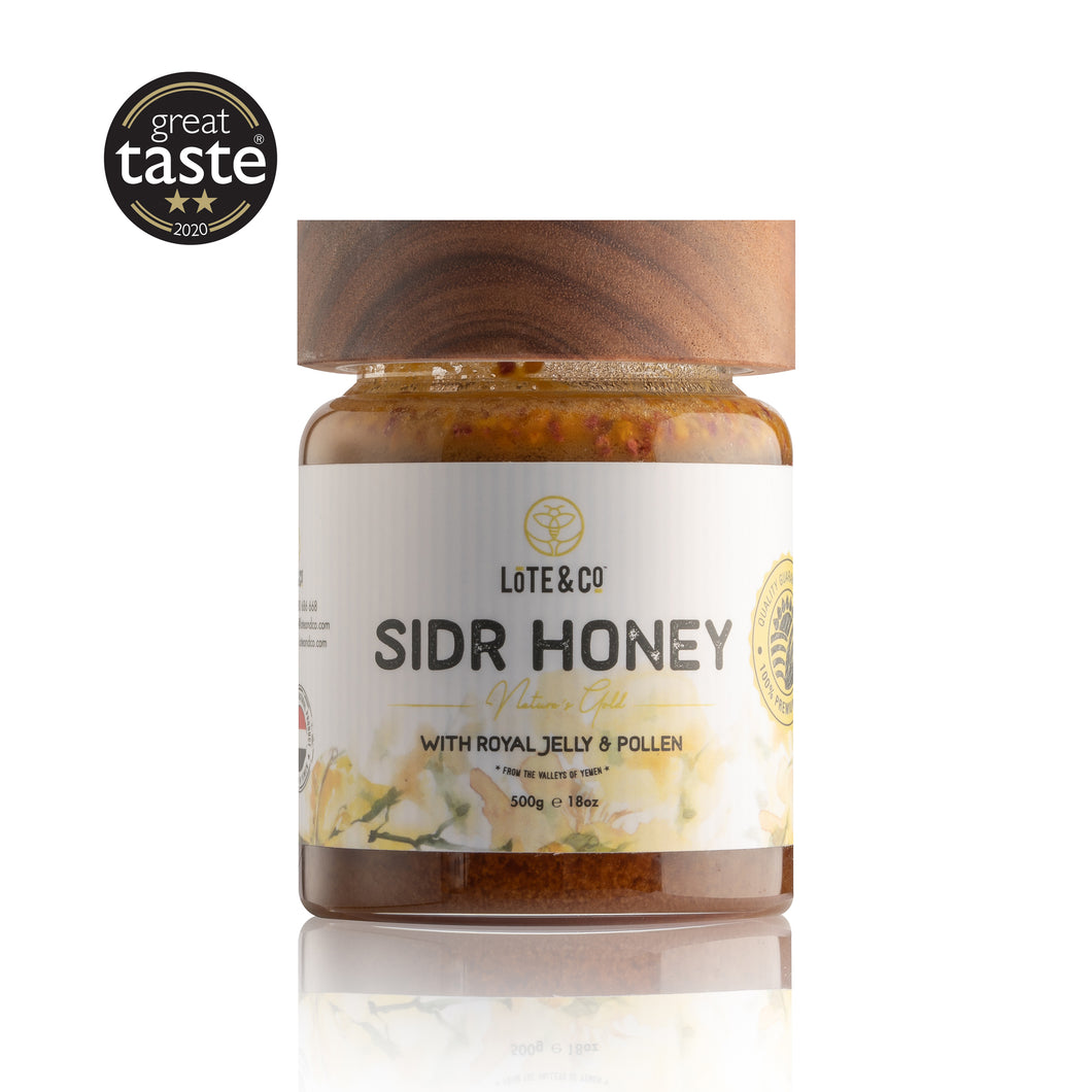 Yemeni Sidr Honey With Royal Jelly & Pollen (500g)