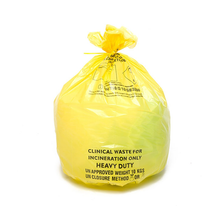 Yellow Medium Duty Clinical Waste Sack, 20 Litres x 50